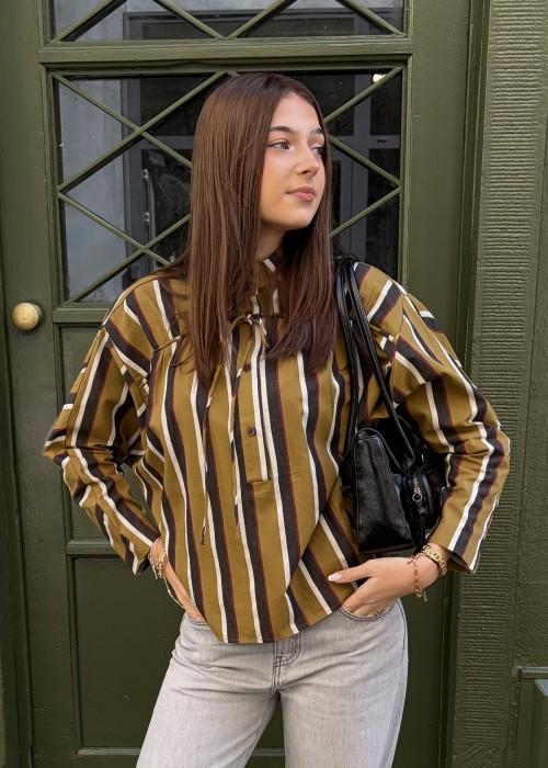 Blouse Brooke rayée en coton | Peonies Shop