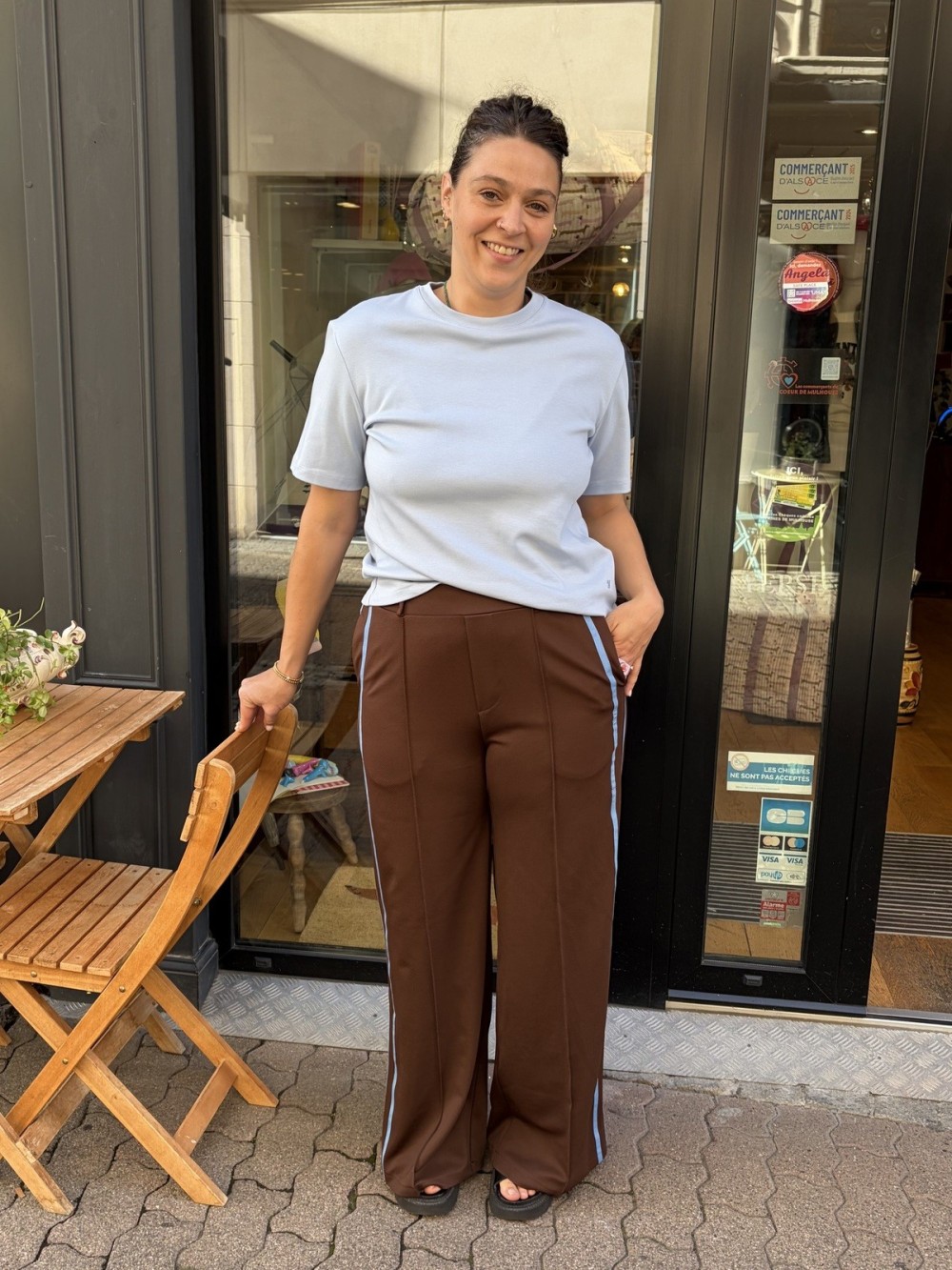 Pantalon Nora chocolat | Peonies Shop