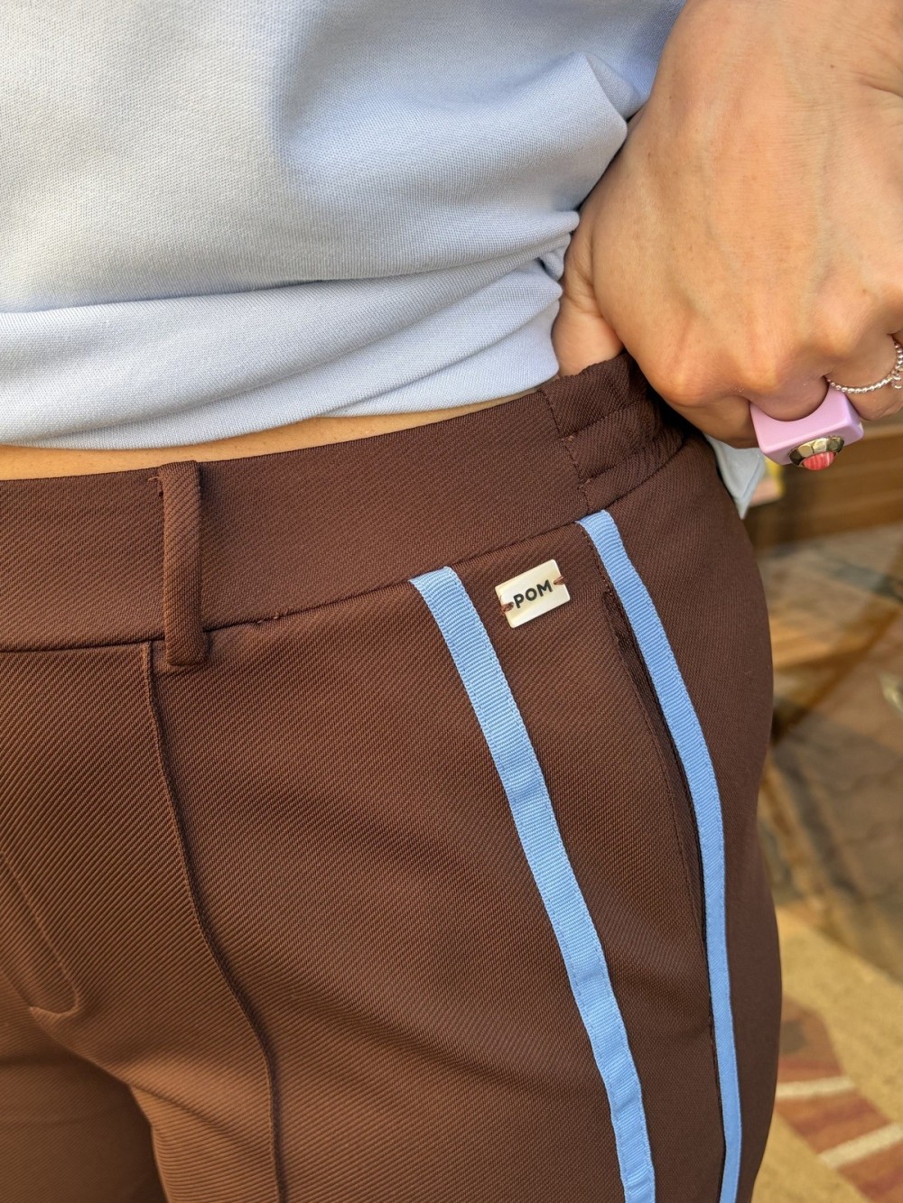 Pantalon Nora chocolat | Peonies Shop