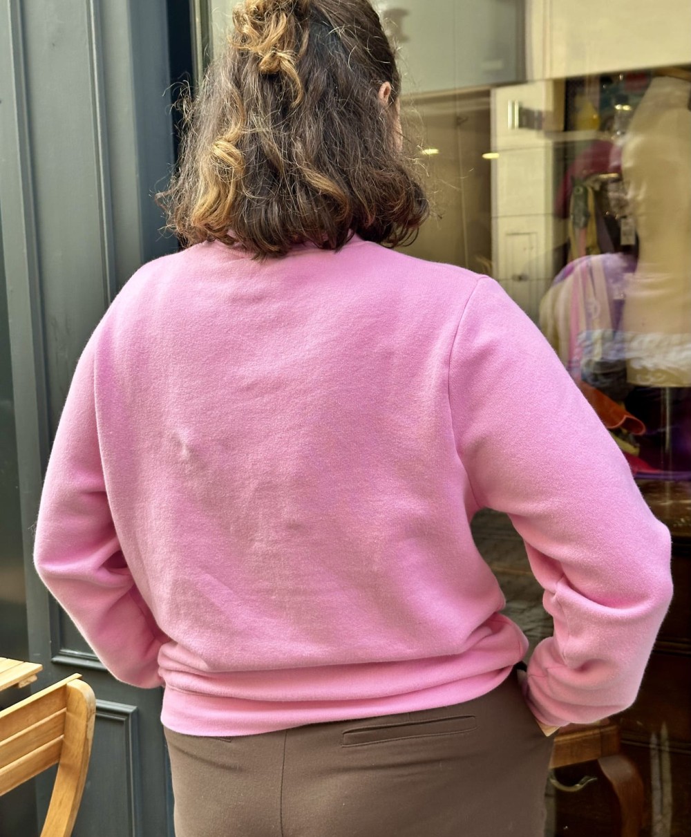 Sweat rose panthère 100 % coton femme | Peonies Shop