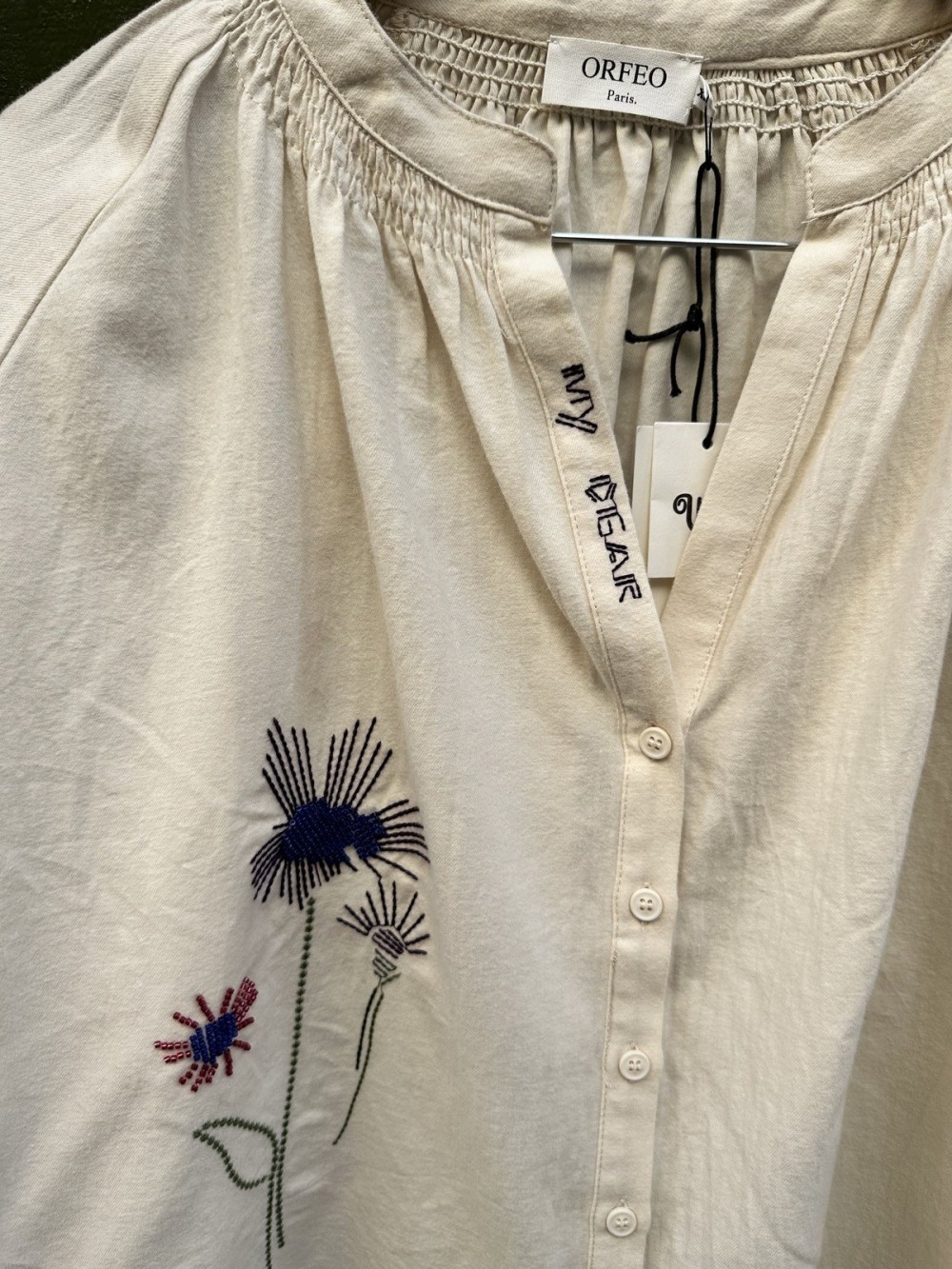 Chemise Daniele brodée femme en coton | Peonies Shop