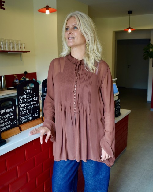 Blouse romantique plissée | Peonies Shop