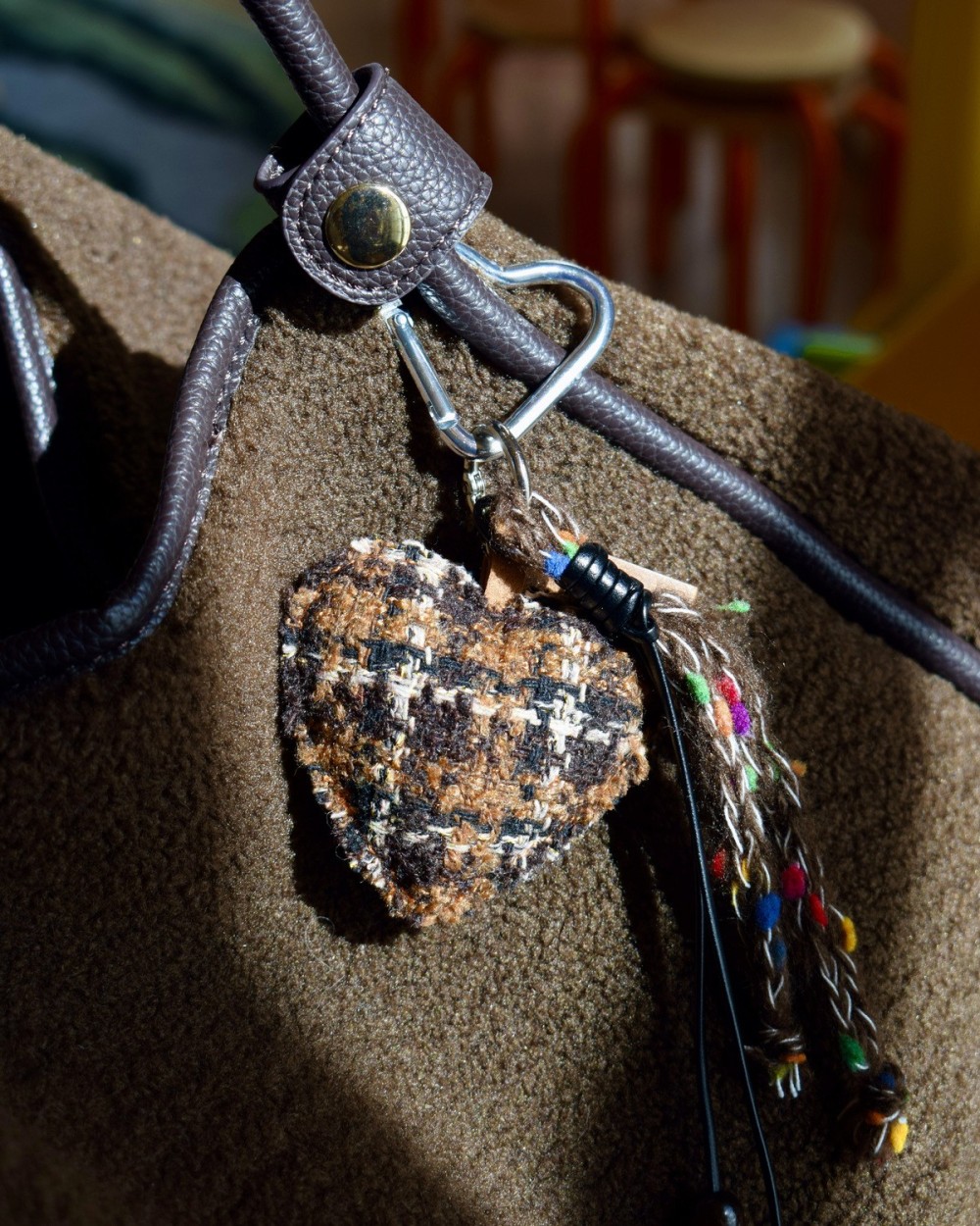 Sac cabas Andy noir & chocolat | Peonies Shop