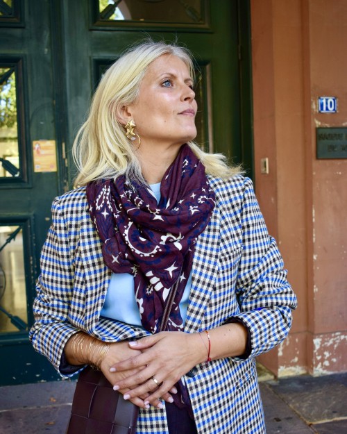 Foulard bandana femme viscose & laine | Peonies Shop
