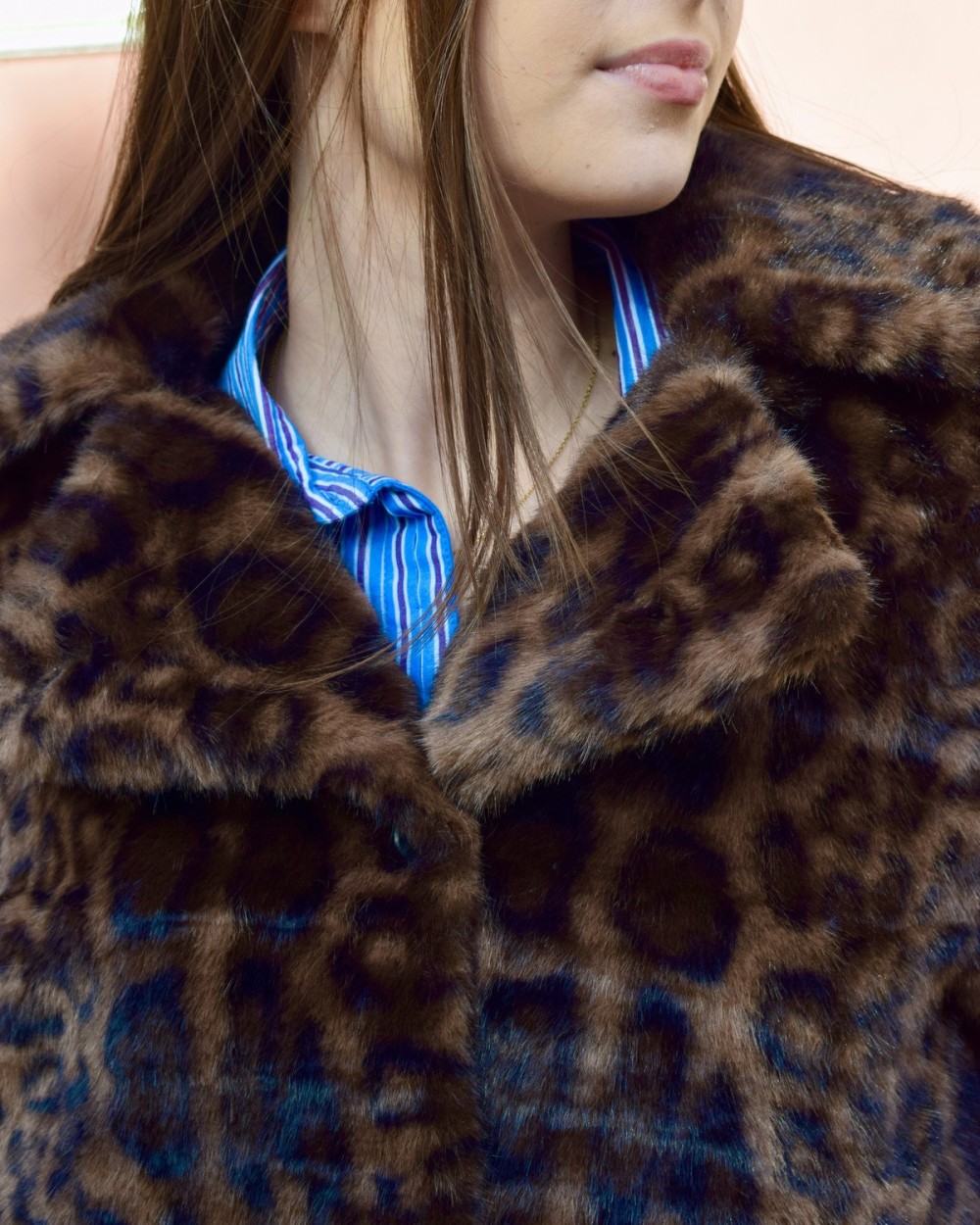 Veste fausse fourrure léopard femme | Peonies Shop