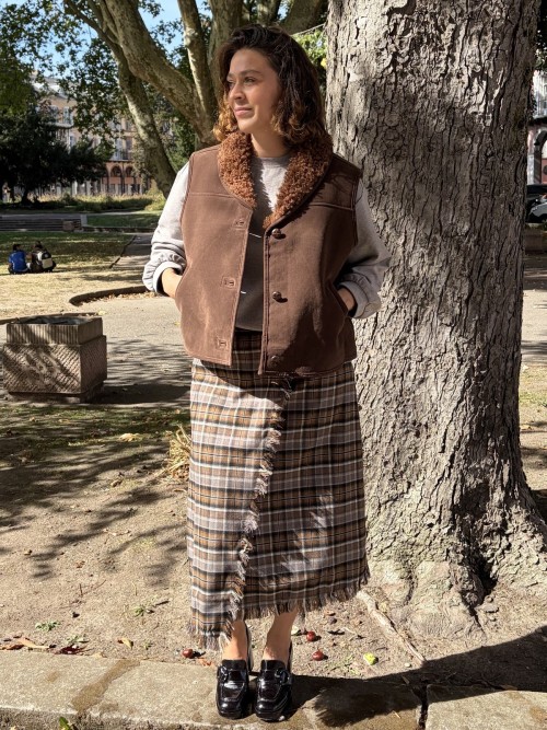 Veste sans manches Madeline chocolat | Peonies Shop
