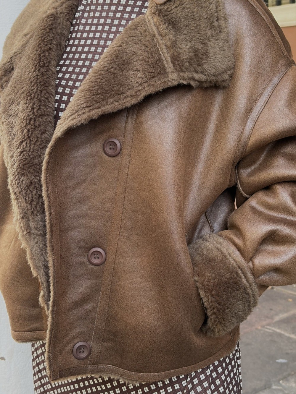 Bomber Maegan réversible effet peau retournée | Peonies Shop