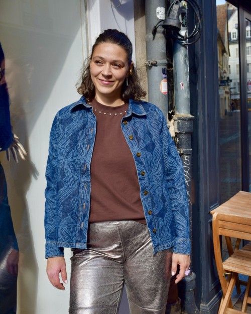 Veste en jean ruban | Peonies Shop