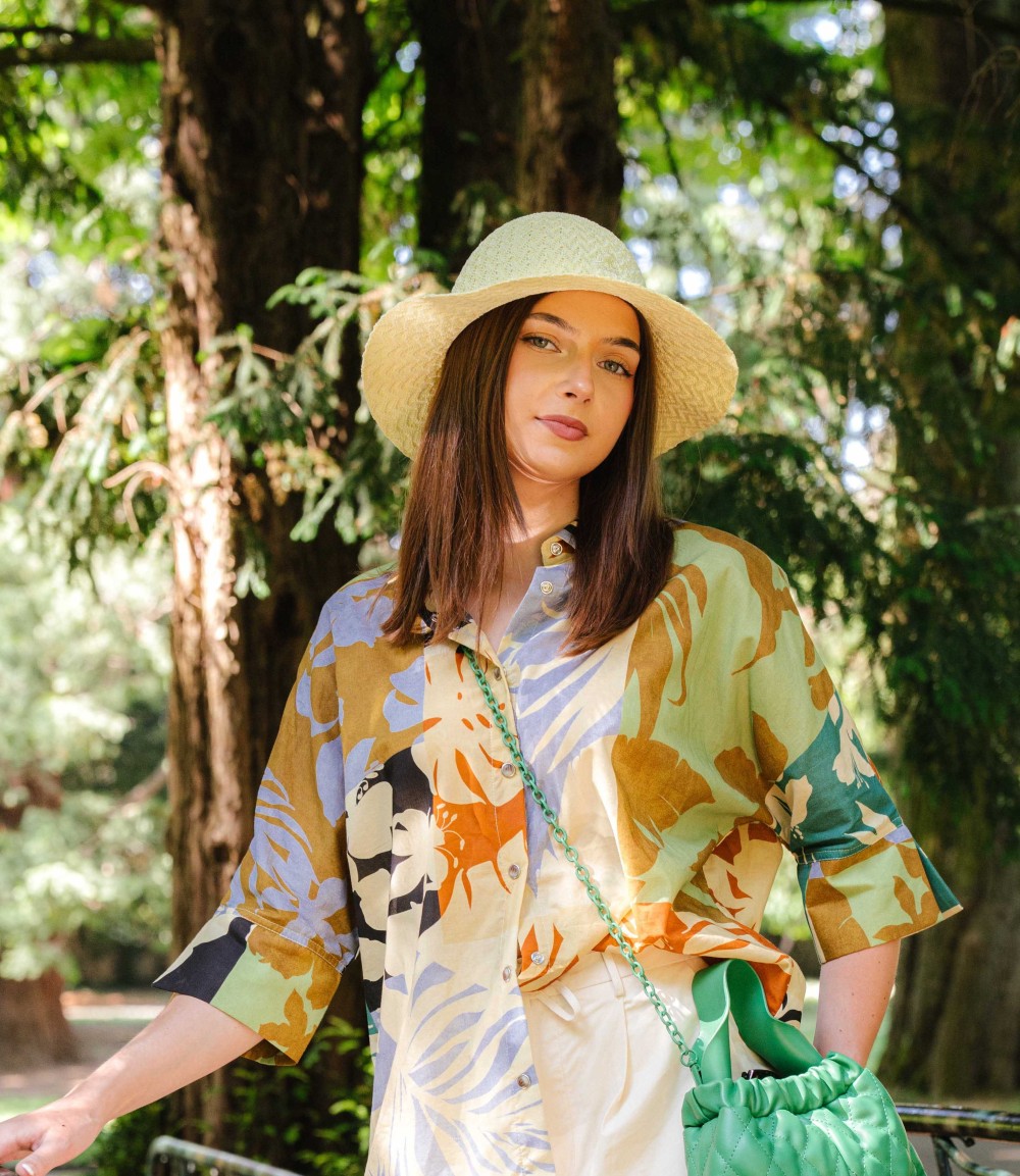 CHAPEAU BORD LARGE JAUNE