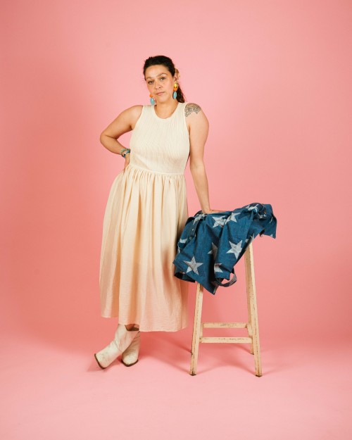 ROBE BIMATIERE ECRU