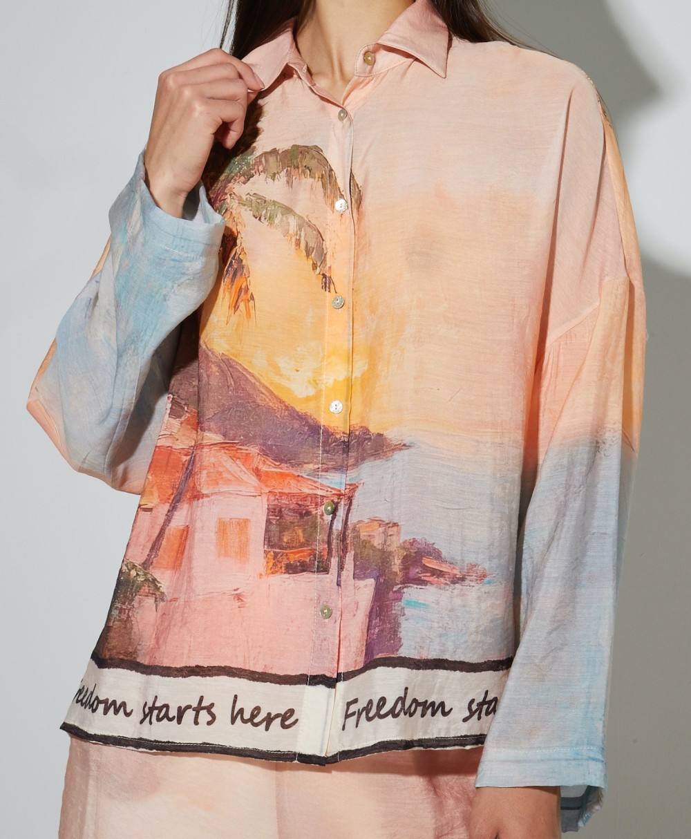 CHEMISE IRIS IMPRIME PAYSAGE
