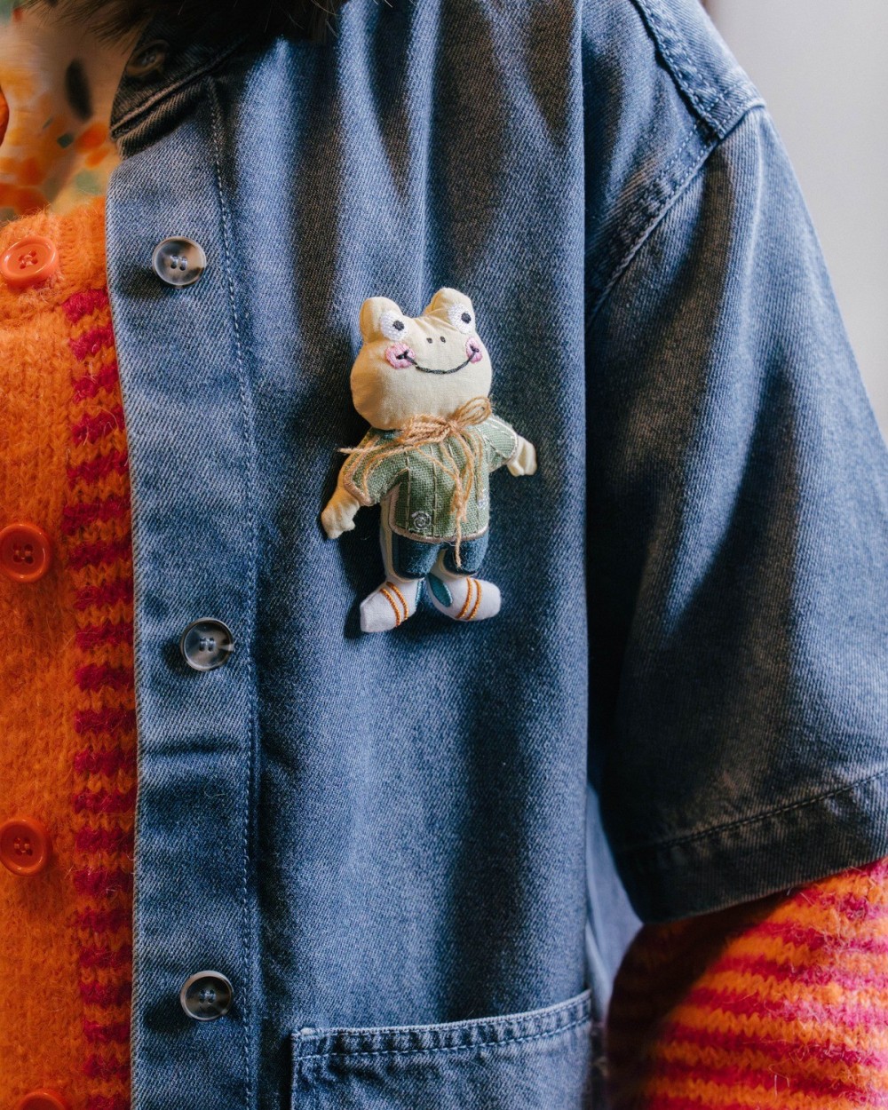 Broche fantaisie en tissu | Peonies Shop