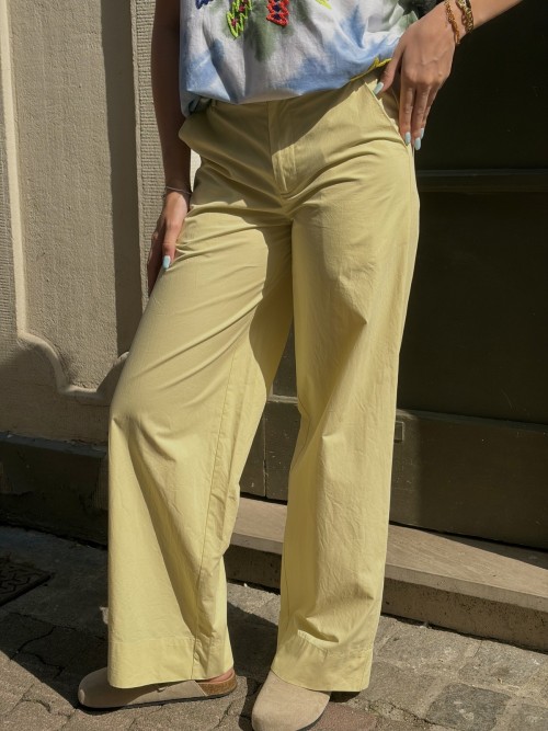 Pantalon Évasé En Popeline | Outlet Femme | Peonies Shop