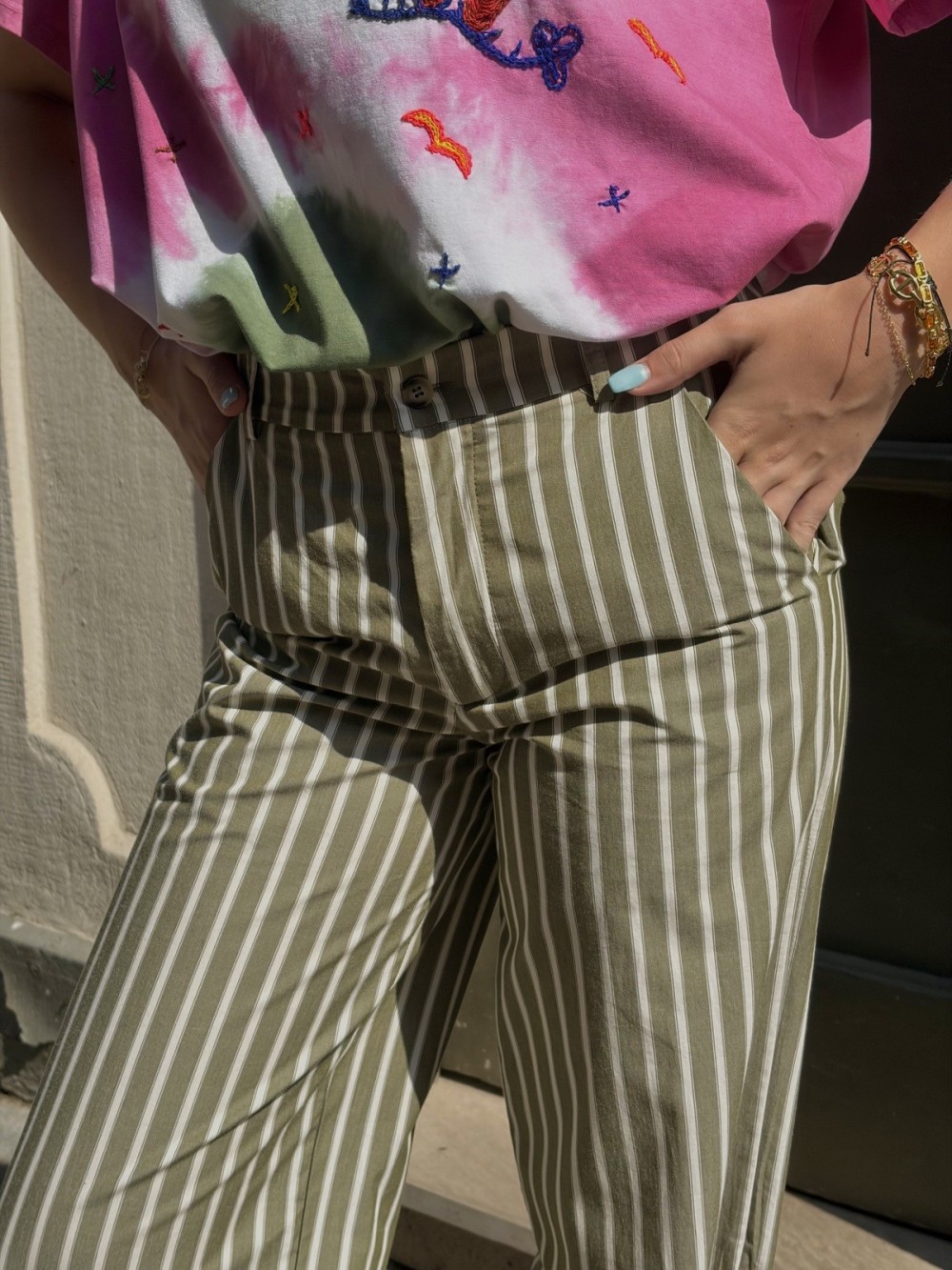 Pantalon Évasé En Popeline | Outlet Femme | Peonies Shop