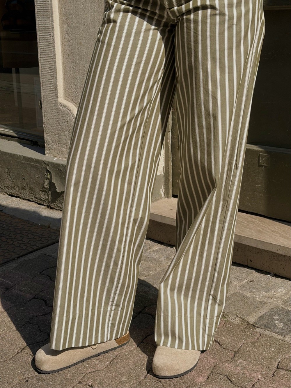 Pantalon Évasé En Popeline | Outlet Femme | Peonies Shop