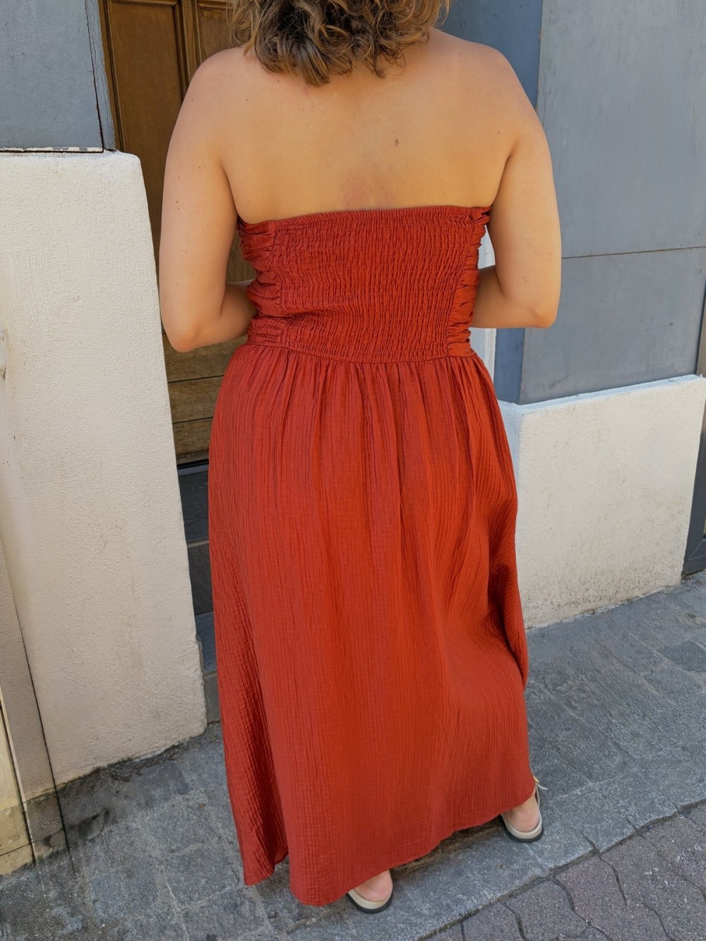 Robe Bustier Terracotta | Outlet Femme | Peonies Shop