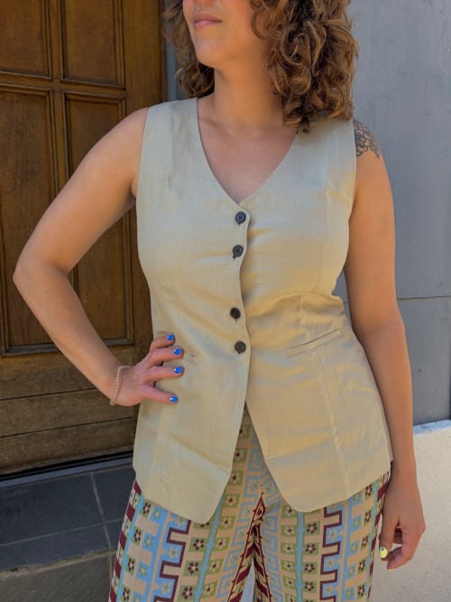 Gilet de costume femme en lin | Outlet Femme | Peonies Shop