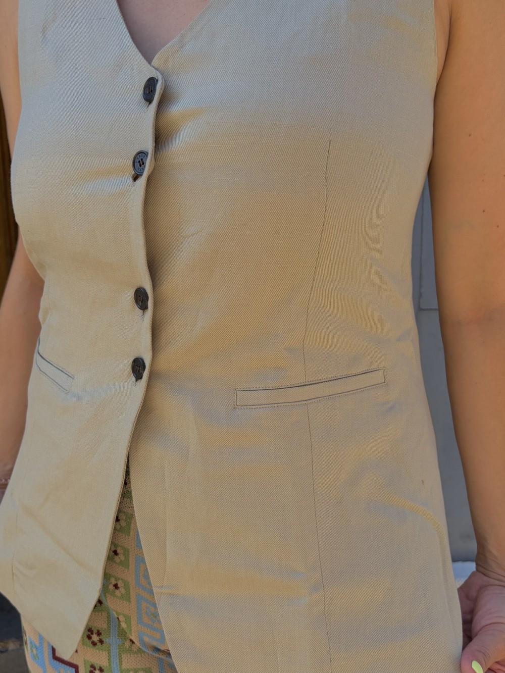 Gilet de costume femme en lin | Outlet Femme | Peonies Shop