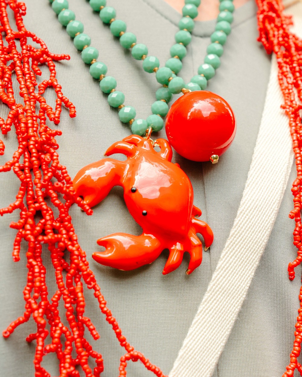 Collier Double Crabe | Peonies Shop