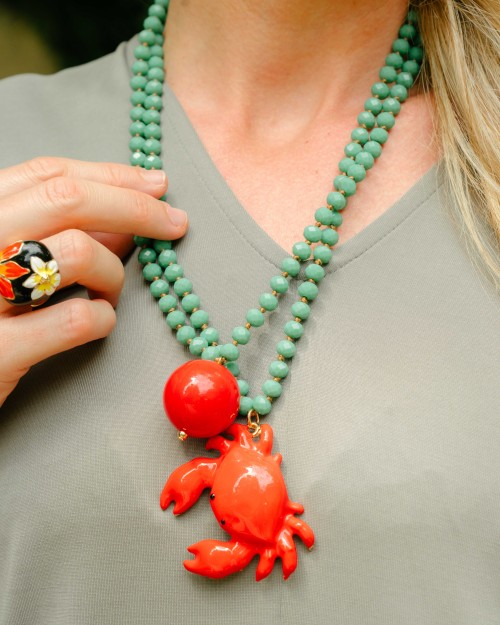 Collier Double Crabe | Peonies Shop