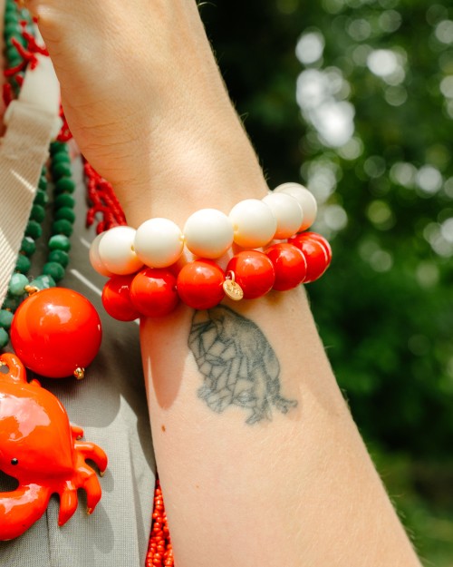Bracelet en perles de résine Mathilde | Peonies Shop