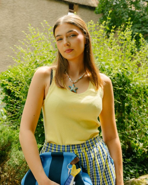 Débardeur femme en coton col V | Peonies Shop