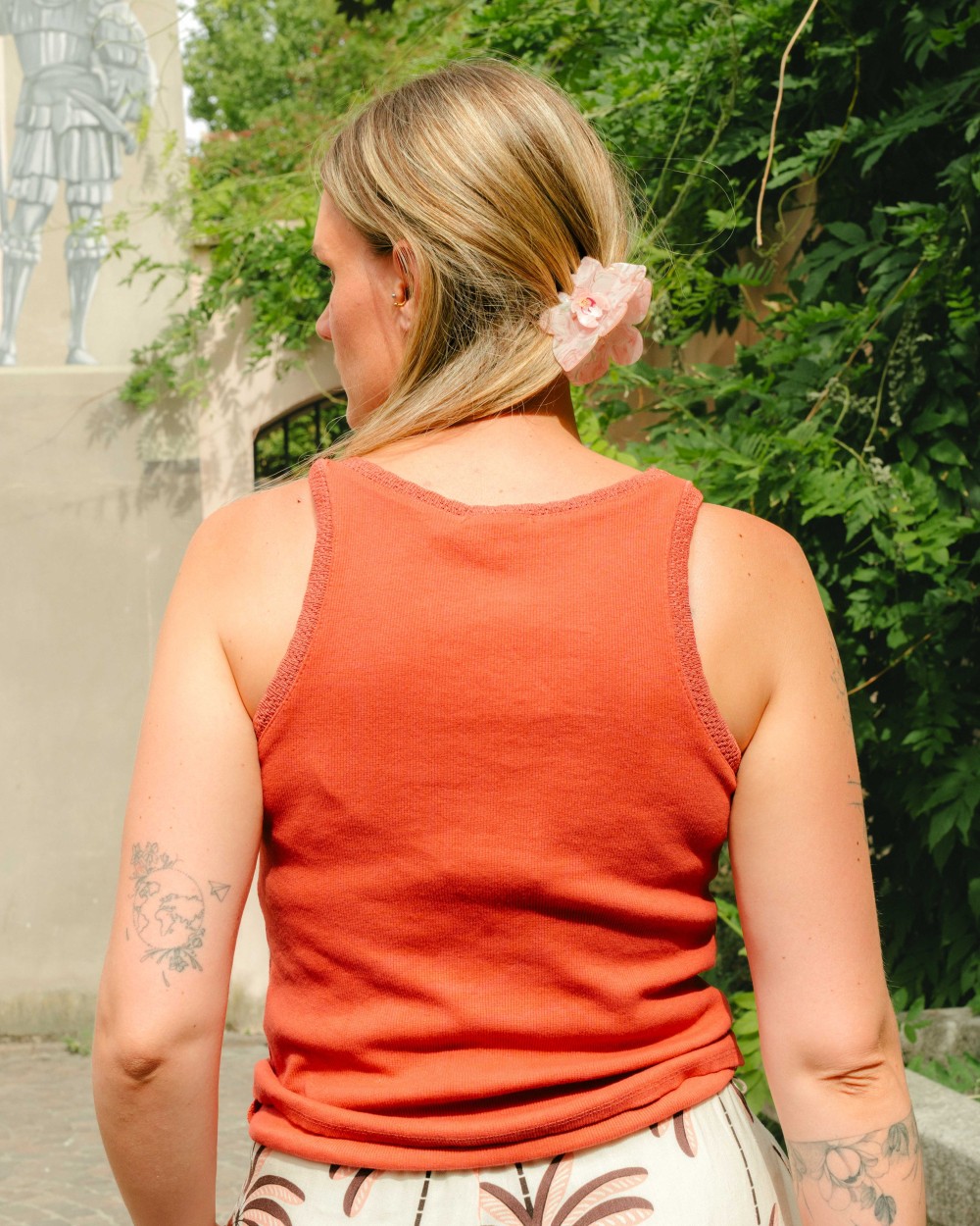 Débardeur femme en coton col V | Peonies Shop