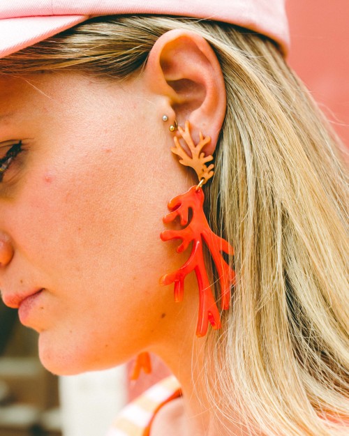 Boucles d'oreilles Corail | Peonies Shop