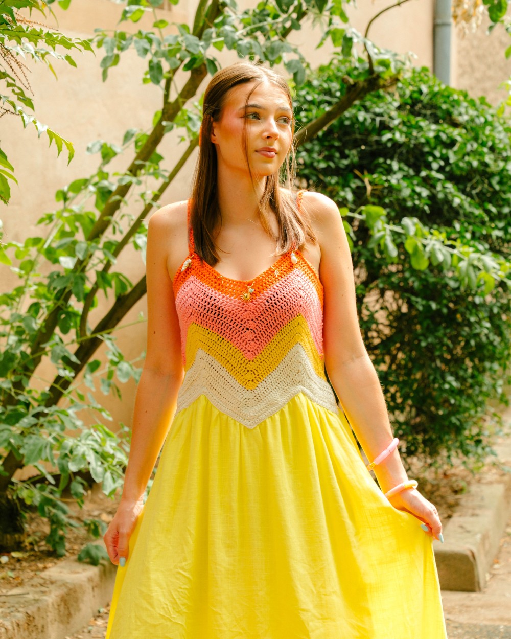 Robe longue Paola en crochet | Outlet Femme | Peonies Shop