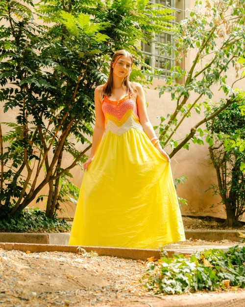 Robe longue Paola en crochet | Outlet Femme | Peonies Shop