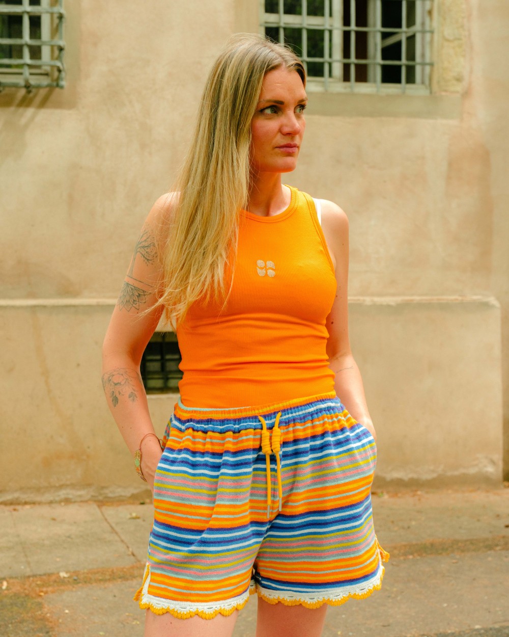 Short Ruben brodé en éponge | Outlet Femme | Peonies Shop
