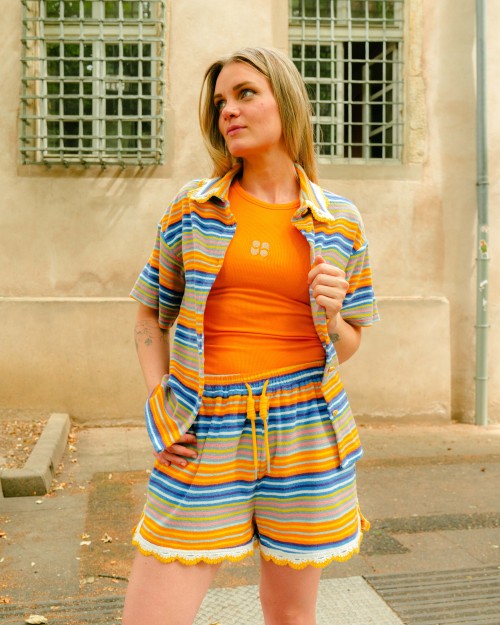 Short Ruben brodé en éponge | Outlet Femme | Peonies Shop