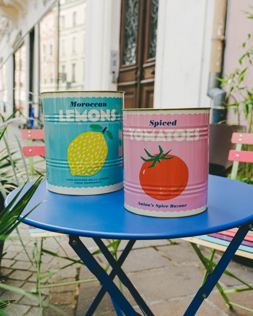 Lot de 2 boîtes de rangement XL en métal | Peonies Shop