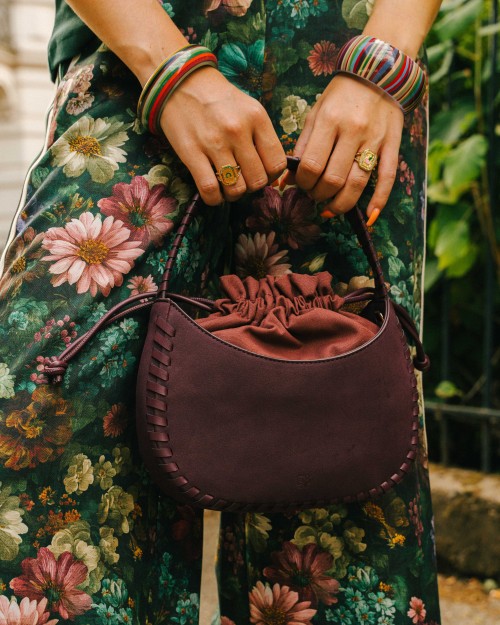 Sac Violette en cuir vegan | Peonies Shop
