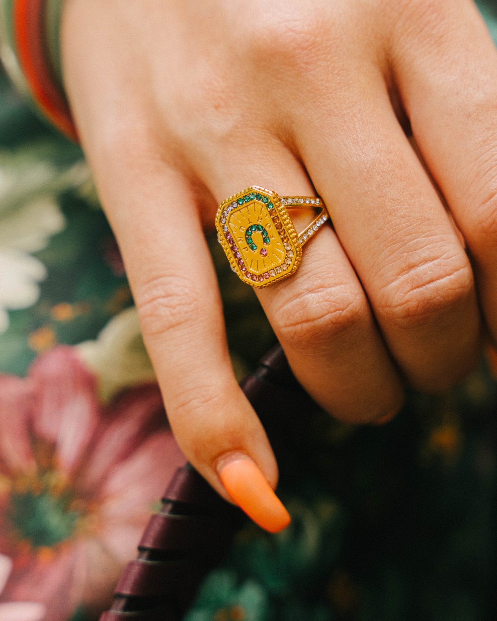Bague chevalière en acier inoxydable | Peonies Shop