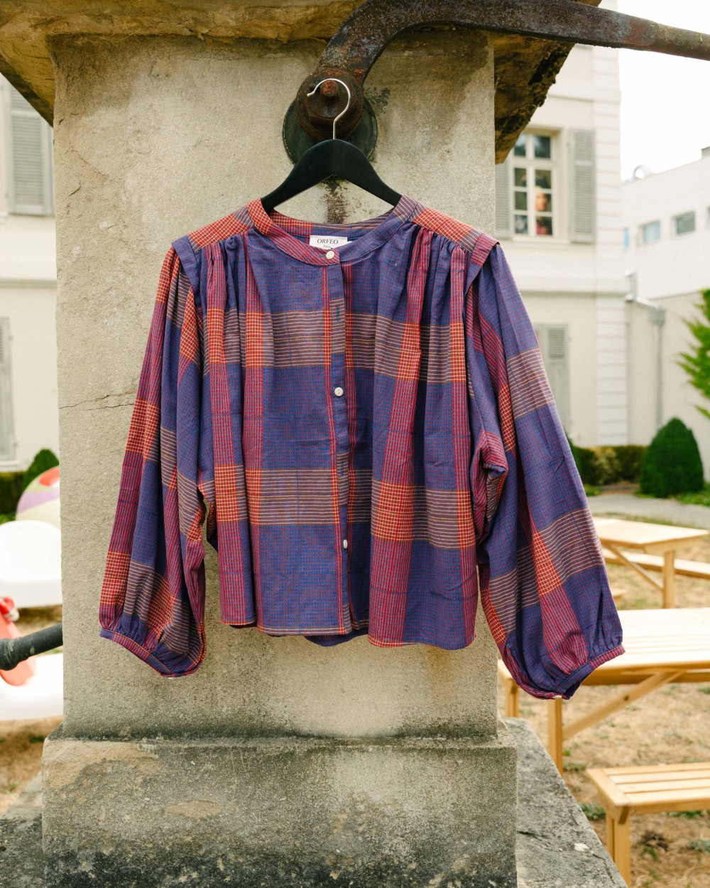 Blouse Janet à carreaux | 100% coton | Peonies Shop