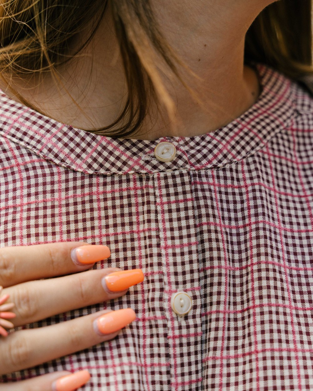 Blouse Janet à carreaux | 100% coton | Peonies Shop