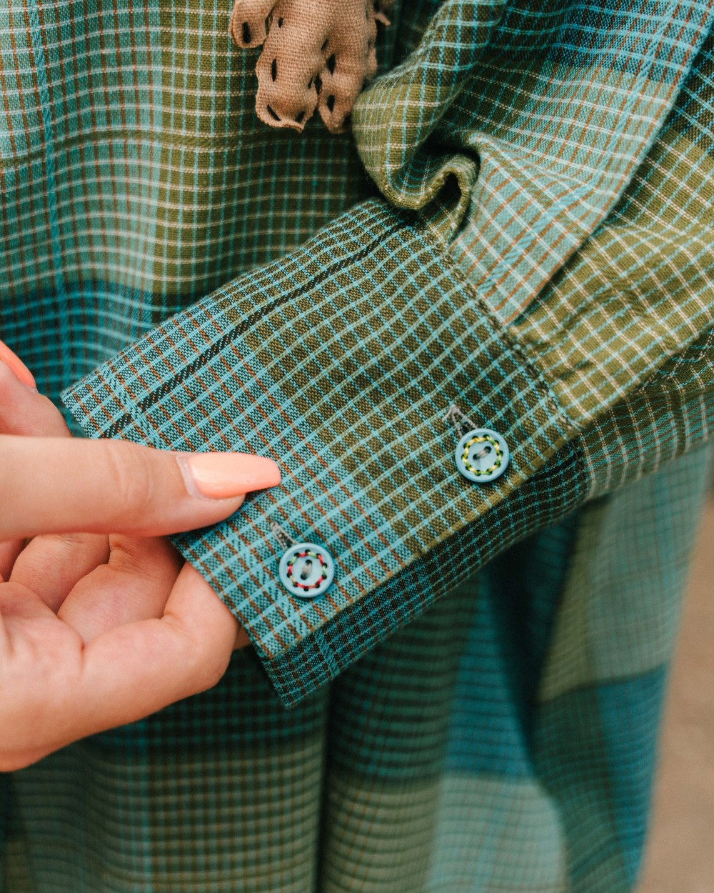 Blouse Simone à carreaux | Peonies Shop