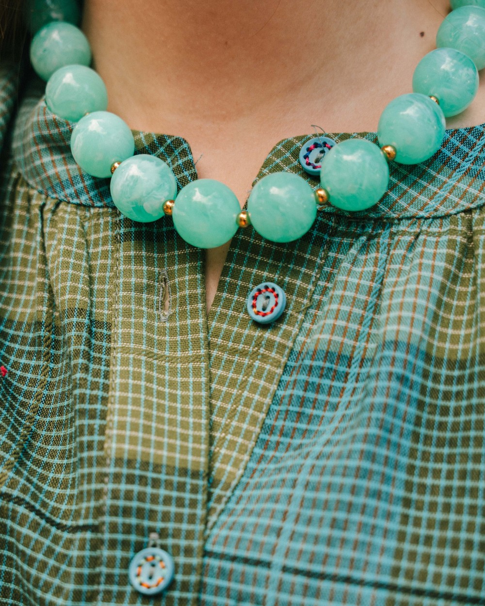 Blouse Simone à carreaux | Peonies Shop