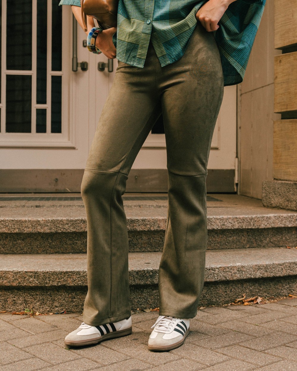 Pantalon Vickie effet daim | Peonies Shop