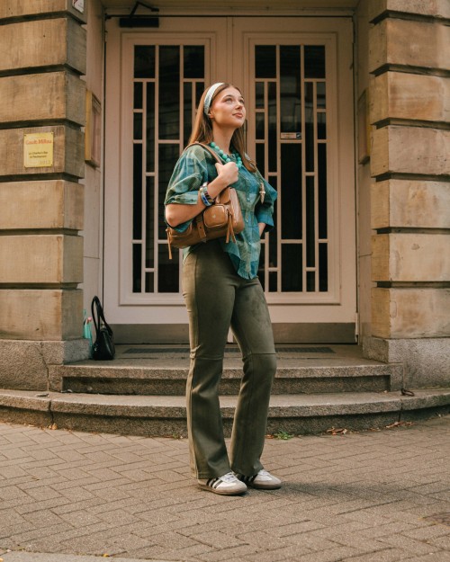 Pantalon Vickie effet daim | Peonies Shop