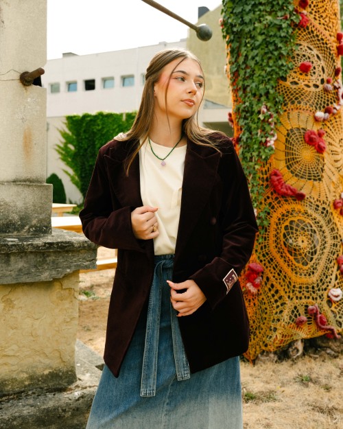 Blazer velours bordeaux | Peonies Shop