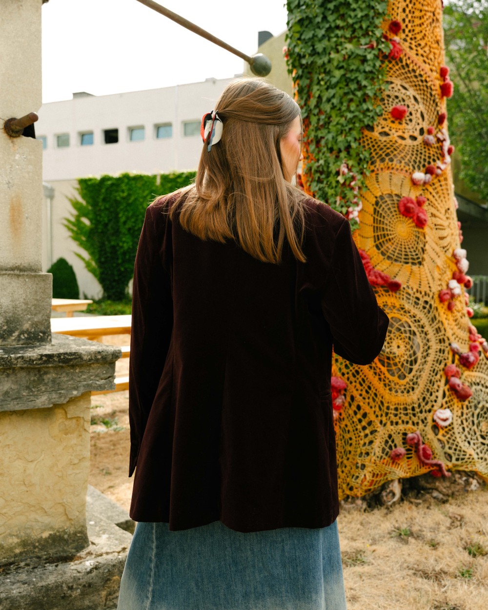 Blazer velours bordeaux | Peonies Shop