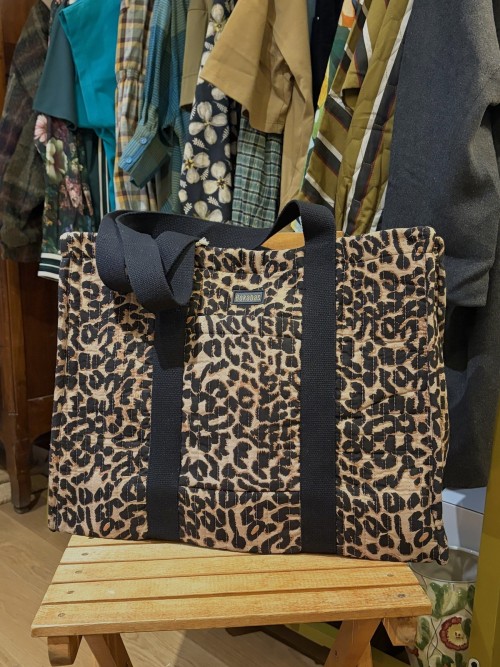 Sac cabas matelassé réversible Léopard ou Teckel | Peonies Shop