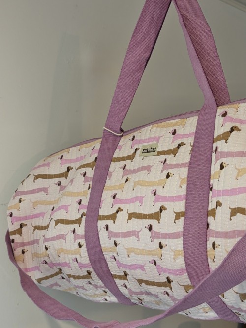 Sac tapis de yoga matelassé Teckel ou Léopard | Peonies Shop